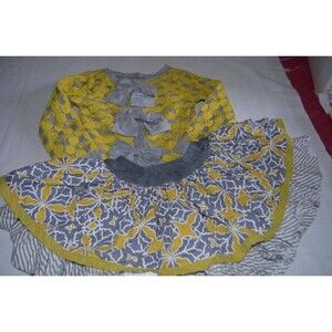 Girls size 6 Persnickety 3 piece set top skirt jacket October Sky